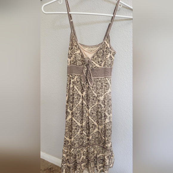 Energie Dresses & Skirts - Energie Cream and Brown Midi Dress